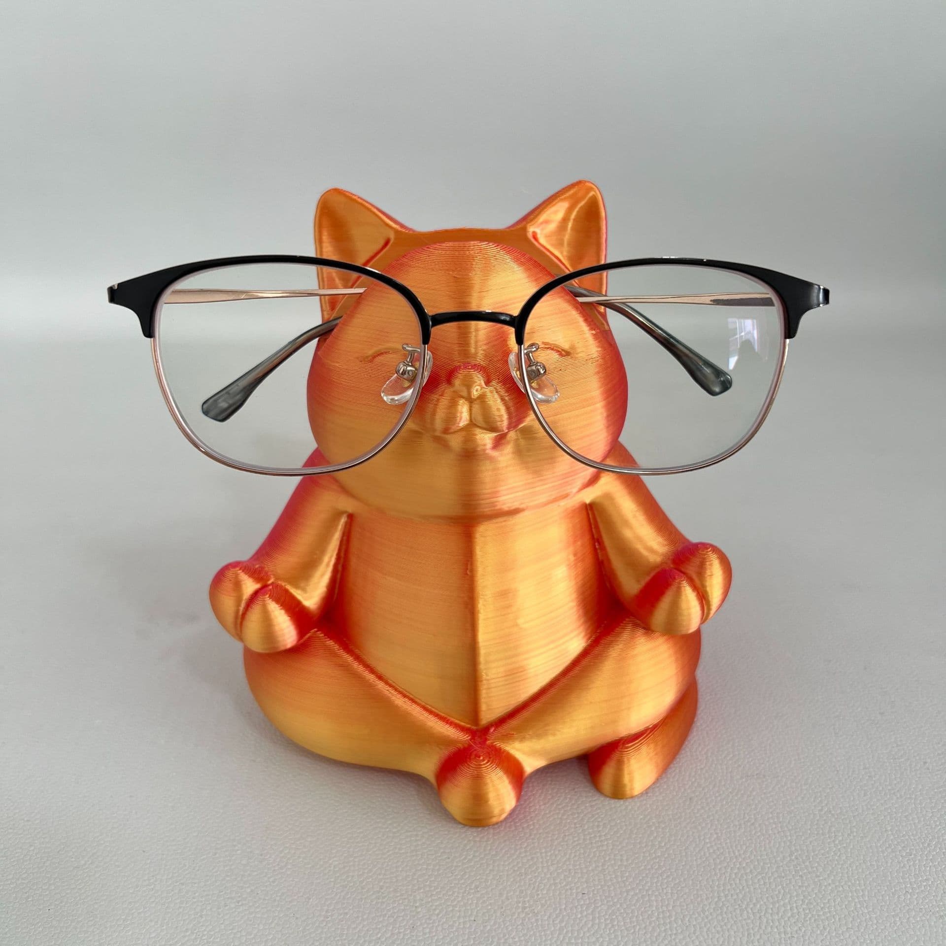 Meditating Cat Glasses Holder, Fat Cat Glasses Holder, Cute Cat Glasses Holder Decorative Ornament