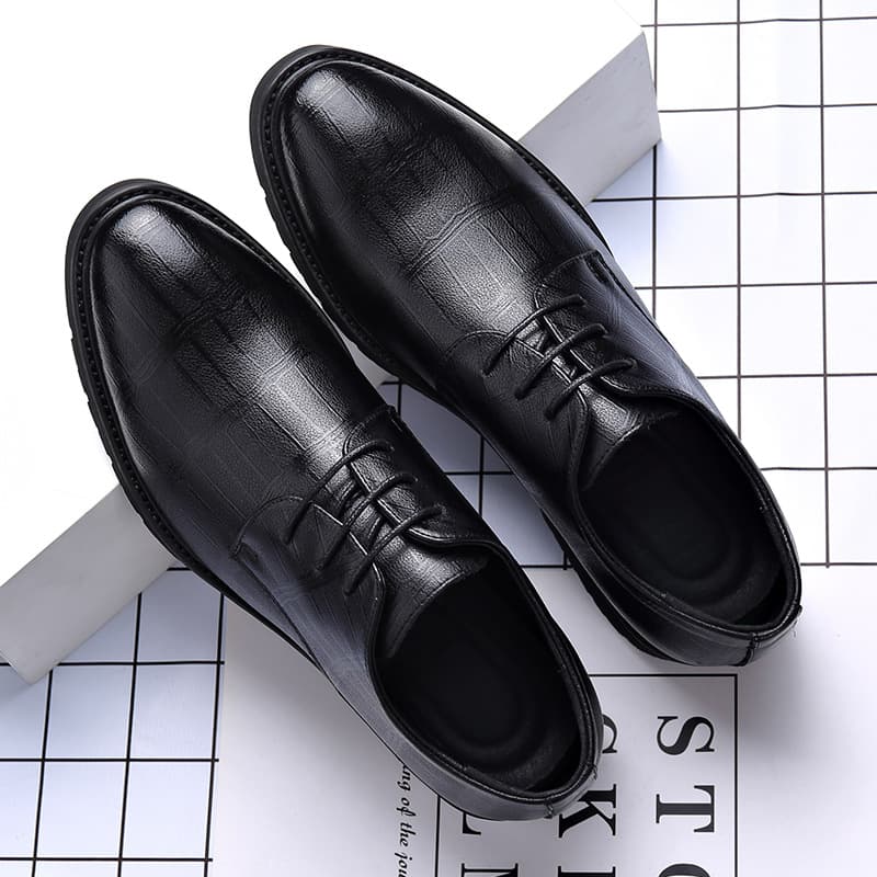 Fall 2024 Genuine Leather Men's Formal Business Oxford Shoes Cross-Border Large Size 50 Wedding Best Man Shoes Height Increase