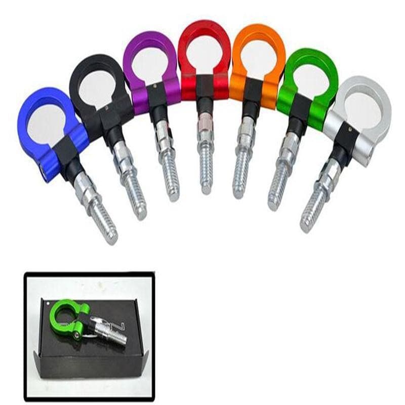 Car Modified Front Tow Hook Round Small Trailer Hook Universal Fit Japanese European