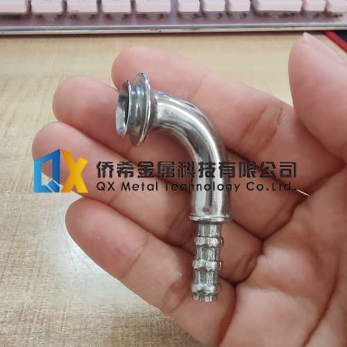 Qiaoxi 304 Stainless Steel Ferrule Fitting Sanitary 90-Degree Quick-Install Elbow for PVC Steel Wire Hose and Oil Hose Sleeve