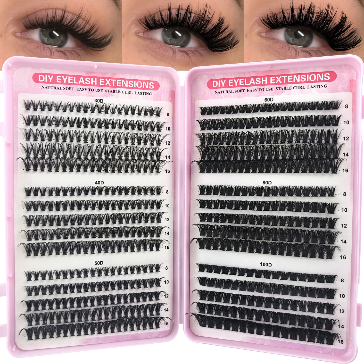 Lashes Clusters Eyelash Extension Wispy Soft Band Makeup