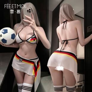 Feimu & Miji Halter Cover Point Three-Point Print German Sexy Football Baby Set ZY209 Sexy Lingerie