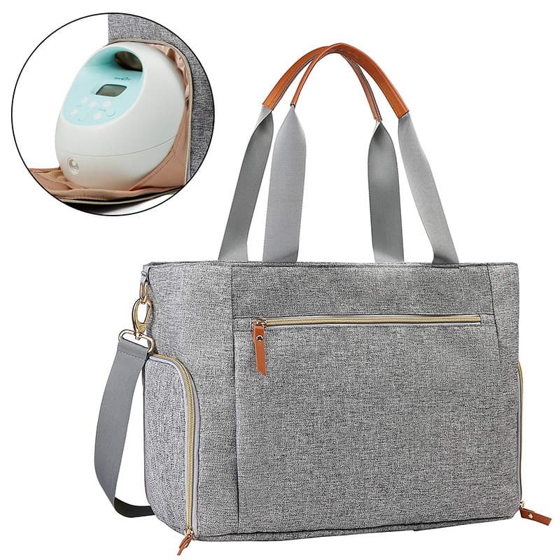 Amazon Multifunctional Waterproof Mommy Bag Breast Pump Pump Bag Crossbody Shoulder Handbag Large Capacity Stroller Hanging Bag