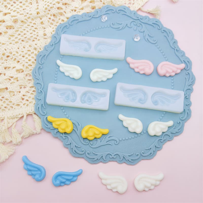 Angel Wings Silicone Mold, Chocolate Mousse Cake Decoration Mold Aromatherapy Plaster Candle Soap Clay Mold
