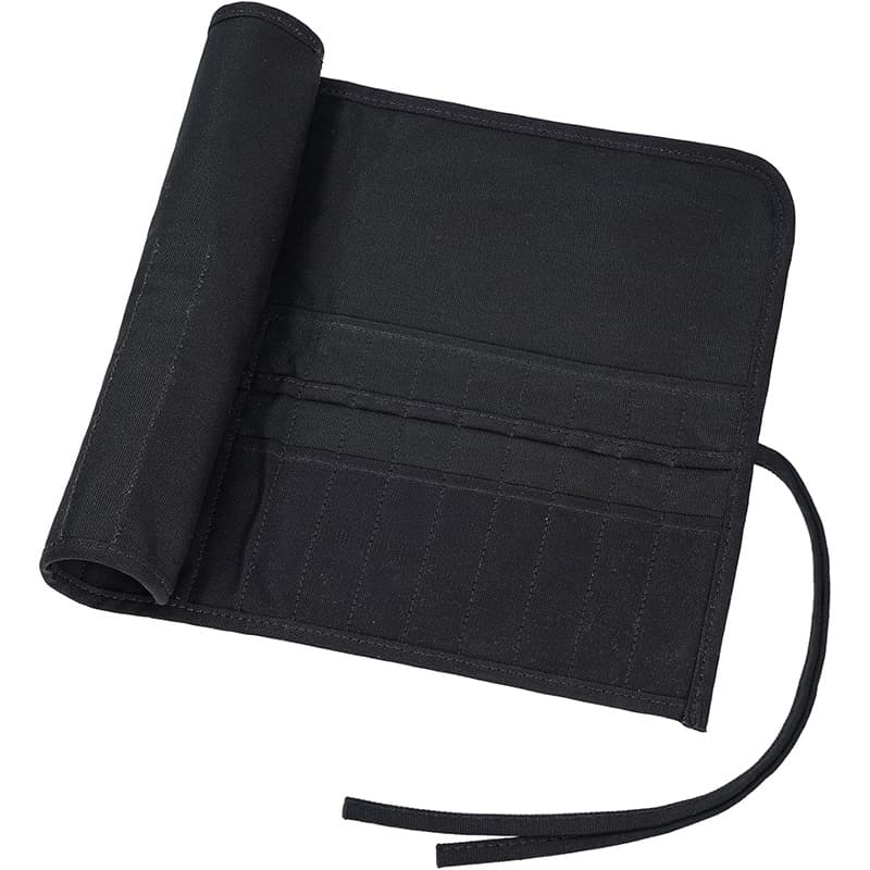 2025 popular canvas oil paint pen bag roller shutter water chalk simple solid color foldable pen bag art storage