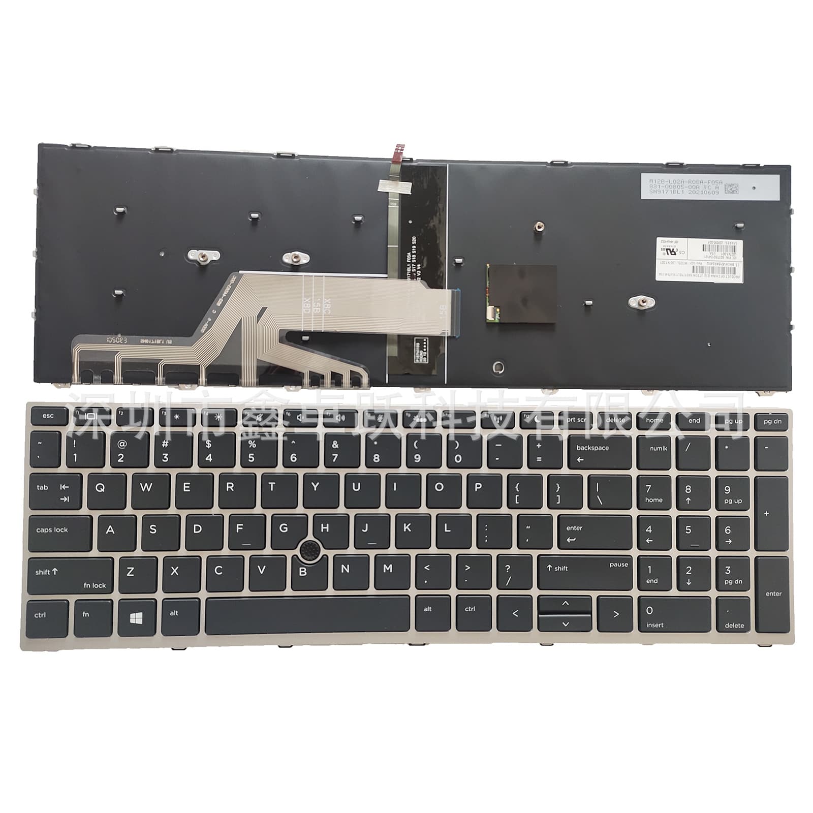 US Layout HP Probook 650 G4 650 G5 Laptop Keyboard with Pointing Stick and Backlight