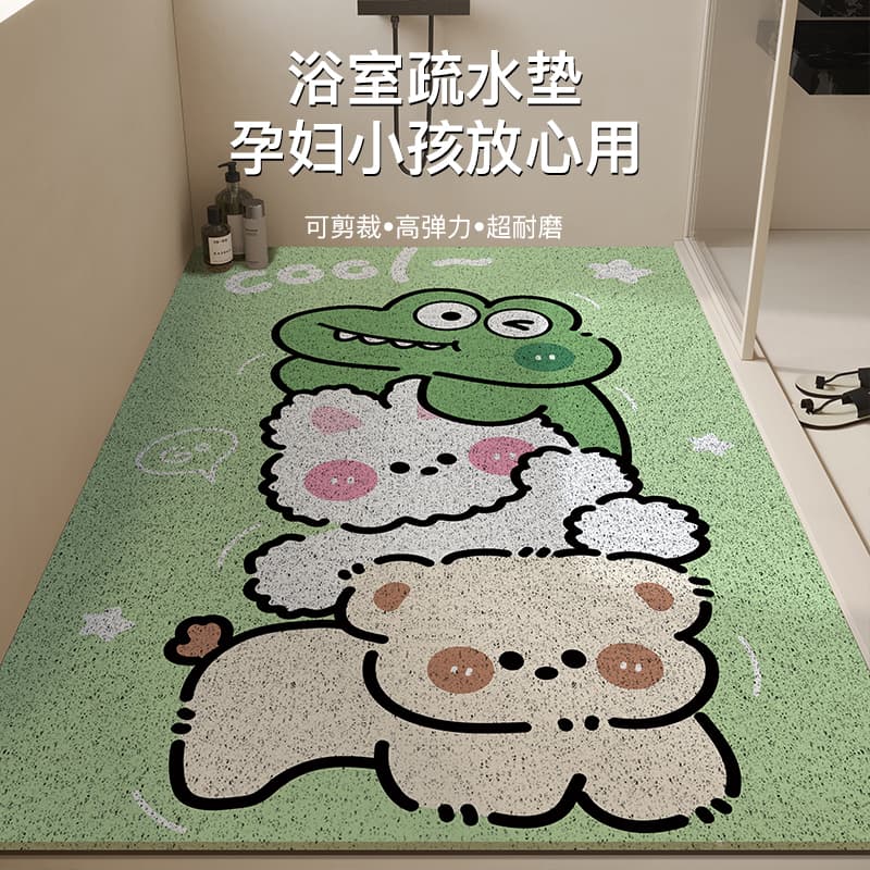 Bathroom wire ring anti-slip mat shower elderly children's bath mat anti-fall mat toilet bathroom floor mat