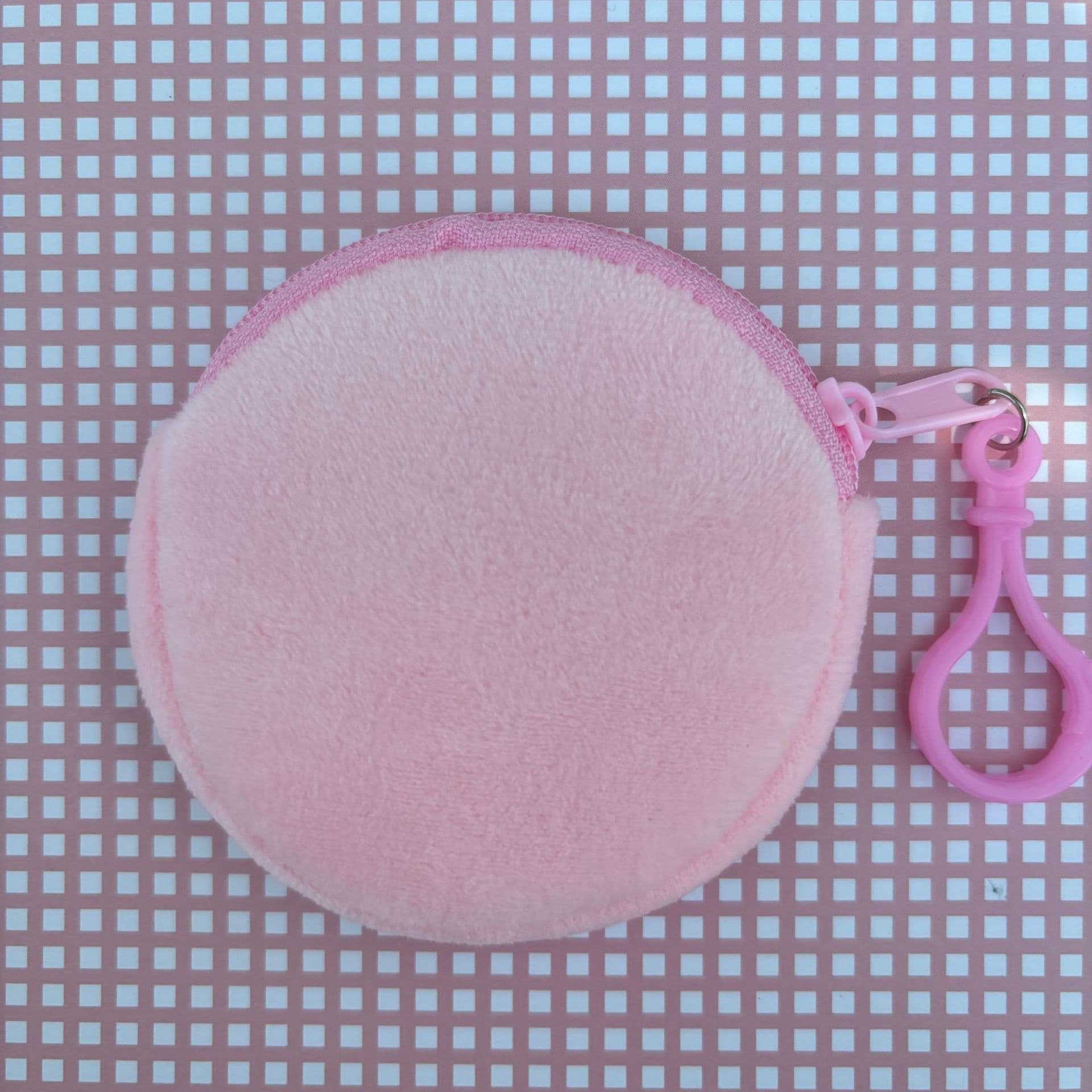 Simple candy colors, short plush coin purse pendant for children and adults, colorful coin pouch candy gift pack storage