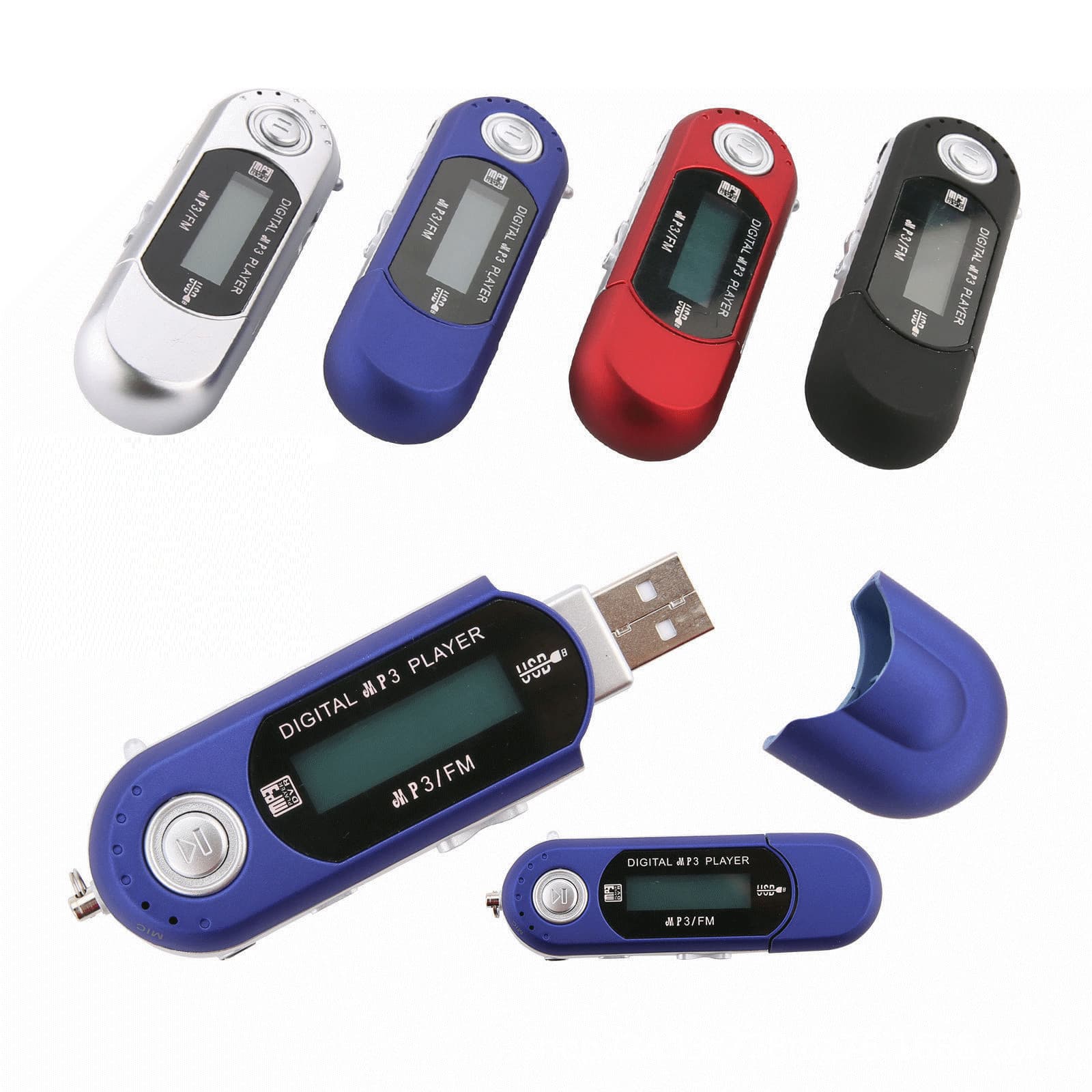 MP3 wholesale U disk No. 7 dry battery plug-in card USB in-line player radio with screen recording Dachaohua
