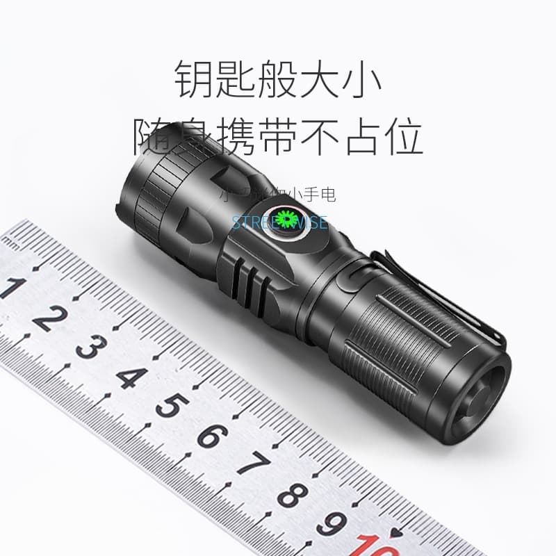Outdoor Ultra-Bright M77 Mini Tactical Flashlight with Zoom, Portable Aluminum Alloy LED Strong Light