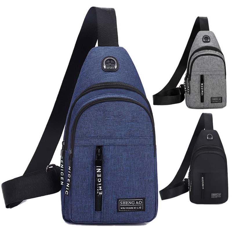 Men's Trendy Business Chest Bag for Commuting, Leisure, and Travel, High-End Fashionable and Versatile Crossbody Chest Bag