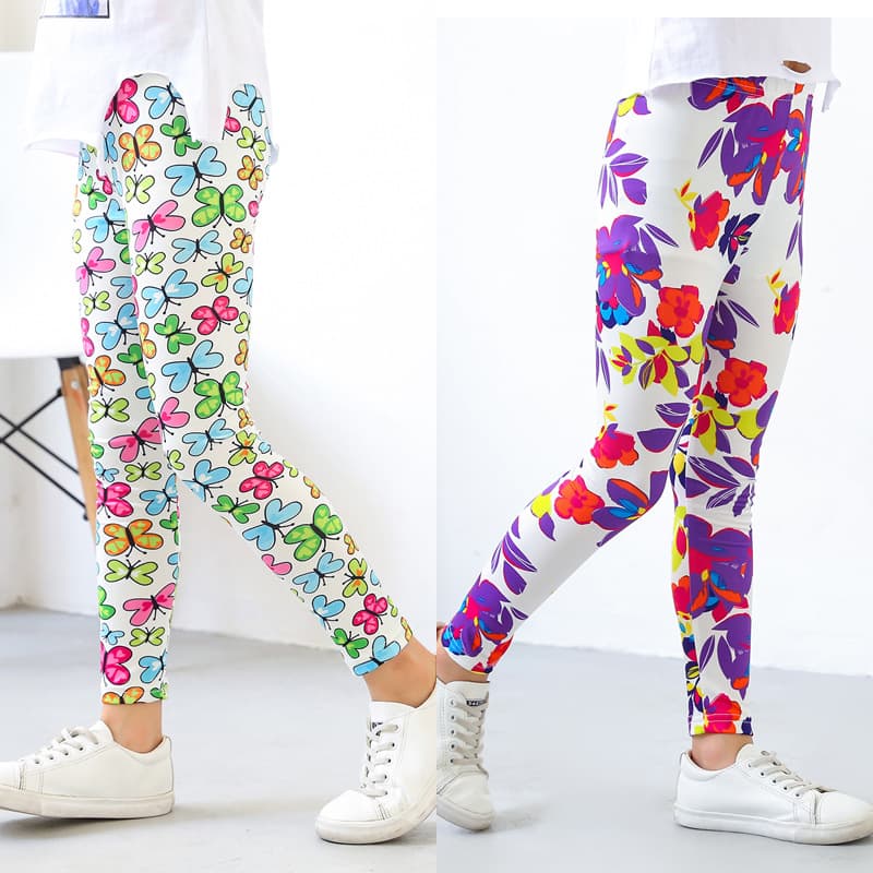 Girls' Leggings Spring and Summer Baby Printed Tight Pants Children's Trousers Kids Korean Stretch Pants Manufacturers