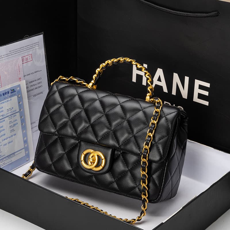 Women's 2025 New Style Diamond Quilted Chain Bag, Small Hong Kong Style Shoulder Bag, Fashionable Handbag, High-Quality Crossbody Bag DIY