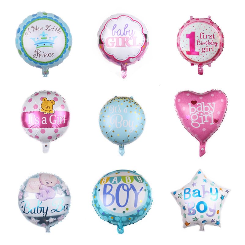 New 18-inch Heart Round Boy Girl Aluminum Film Balloon Baby Balloon Children's Toy Party Decoration