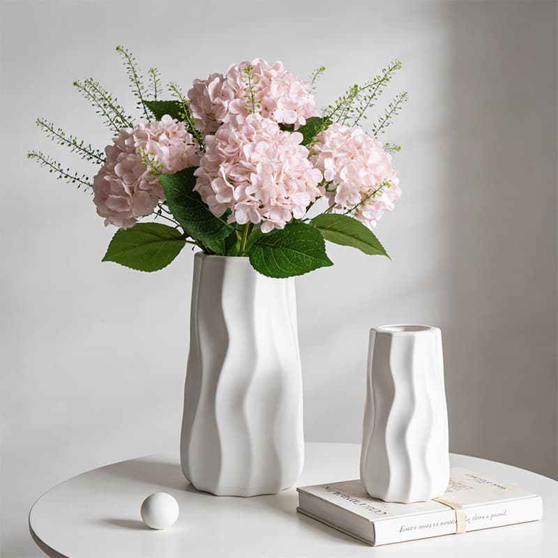 Amazon cross-border labeling imitation ceramic plastic vase creative living room white hydroponic ornaments flower arrangement desktop decoration