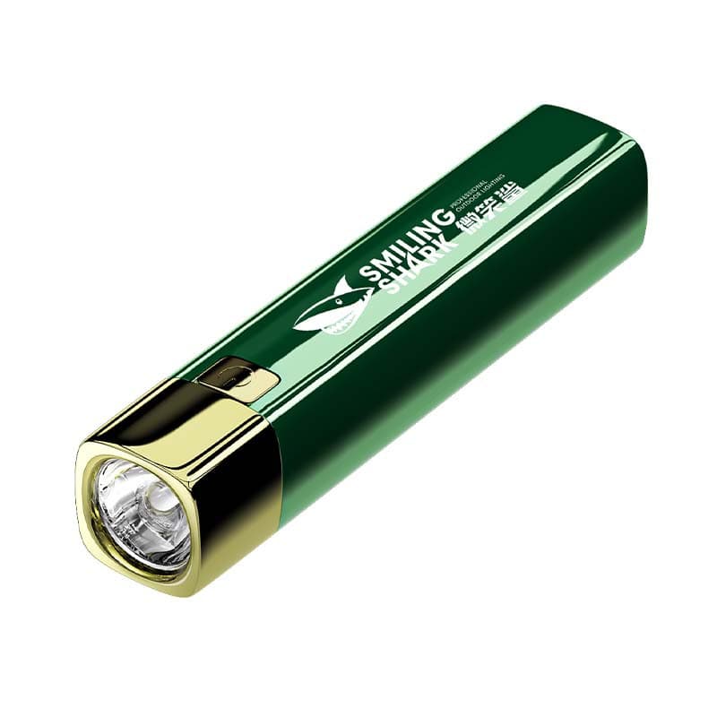 Smiling Shark Bright Portable Flashlight Mini Student Small Household Light Outdoor Long-Range LED Flashlight