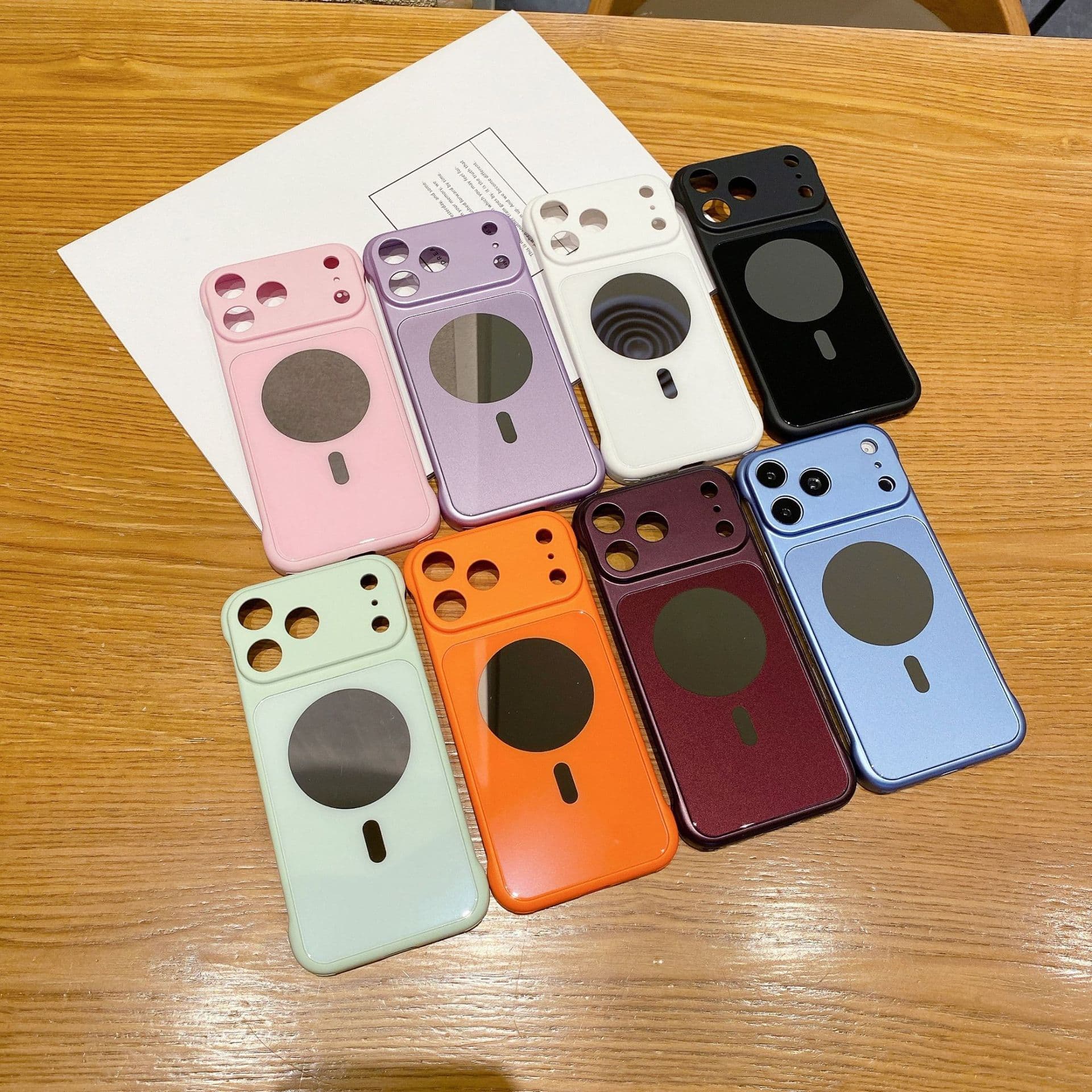 Compatible with iPhone 17 Pro Max Mirror Magnetic Phone Case, Apple 16 Borderless Large Window Heat Dissipation Protective Cover