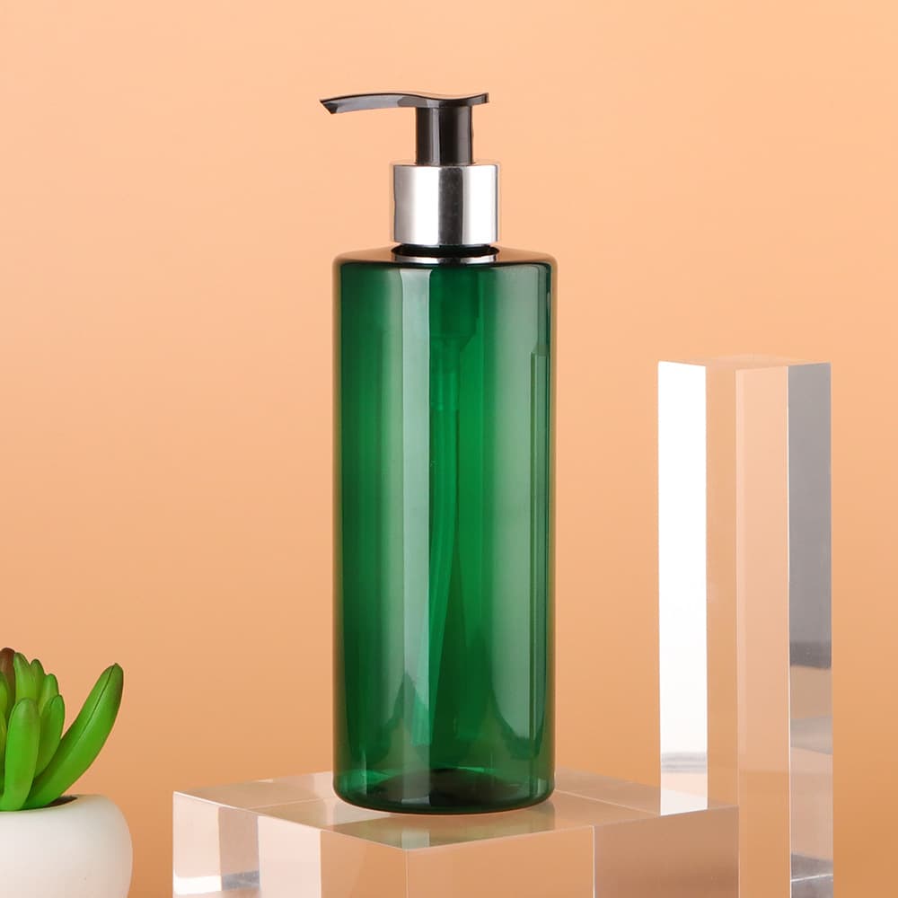 300mlpet plastic lotion bottle flat shoulder shower gel shampoo conditioner packaging material cosmetic plastic empty bottle