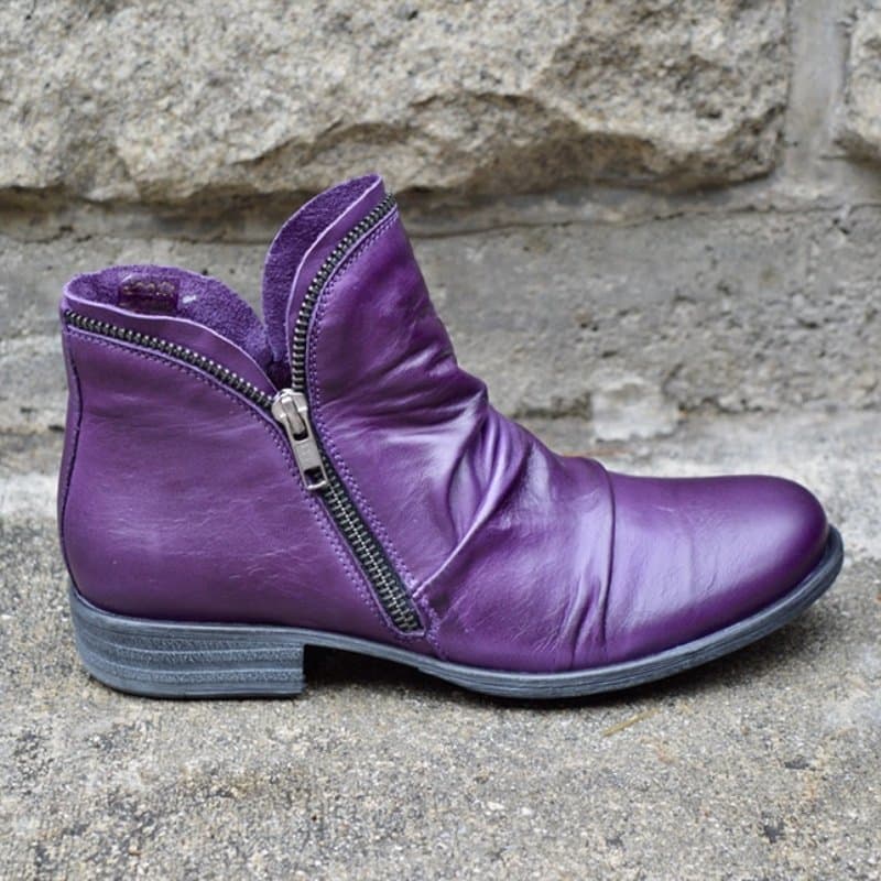Women's Zipper Short Boots, European and American Hot Sale 2024, Autumn and Winter Thick Heel, New Double Side Zipper, Export Quality, Yellow