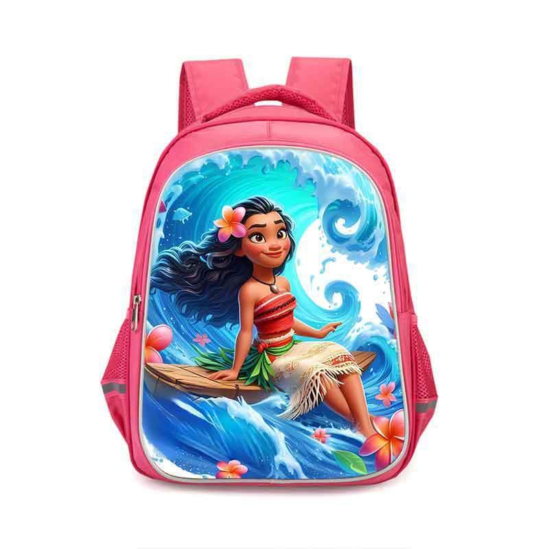 Moana Schoolbag Girls Primary School Children's Bag Cross-border Hot Selling Moana Cartoon Pink Schoolbag Large Capacity
