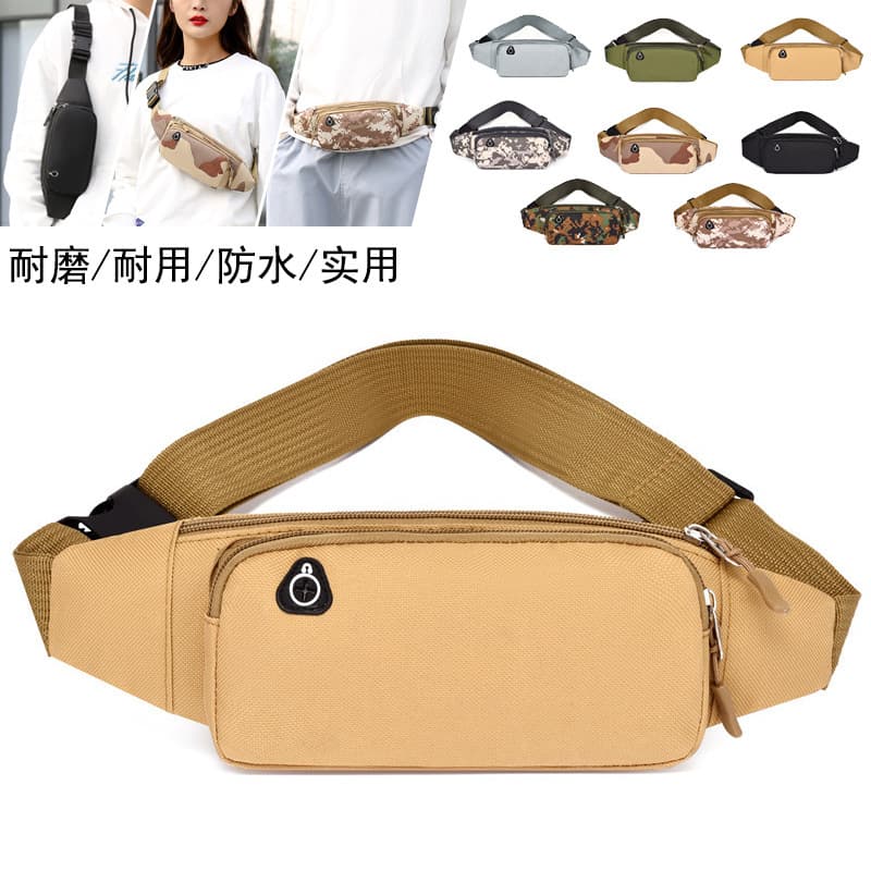 Outdoor Sports Oxford Cloth Waist Bag for Men and Women, Wear-Resistant Work Multi-Functional Waterproof Phone Bag Chest Bag Wholesale