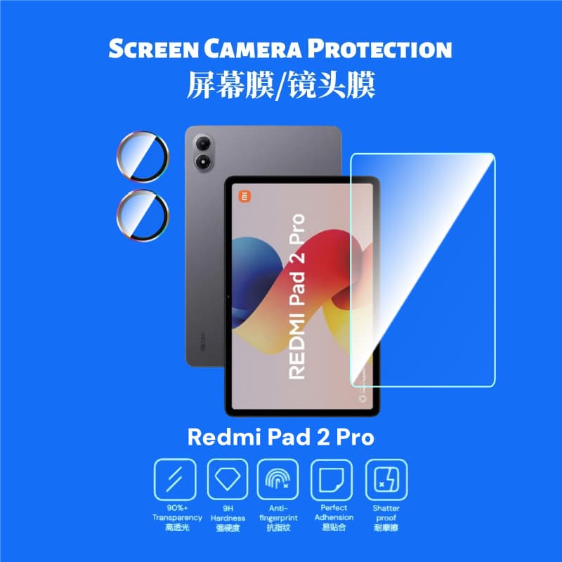 Suitable for Redmi tablet 2pro tempered film high-definition anti-reflective glass full screen coverage padpro eagle eye lens film