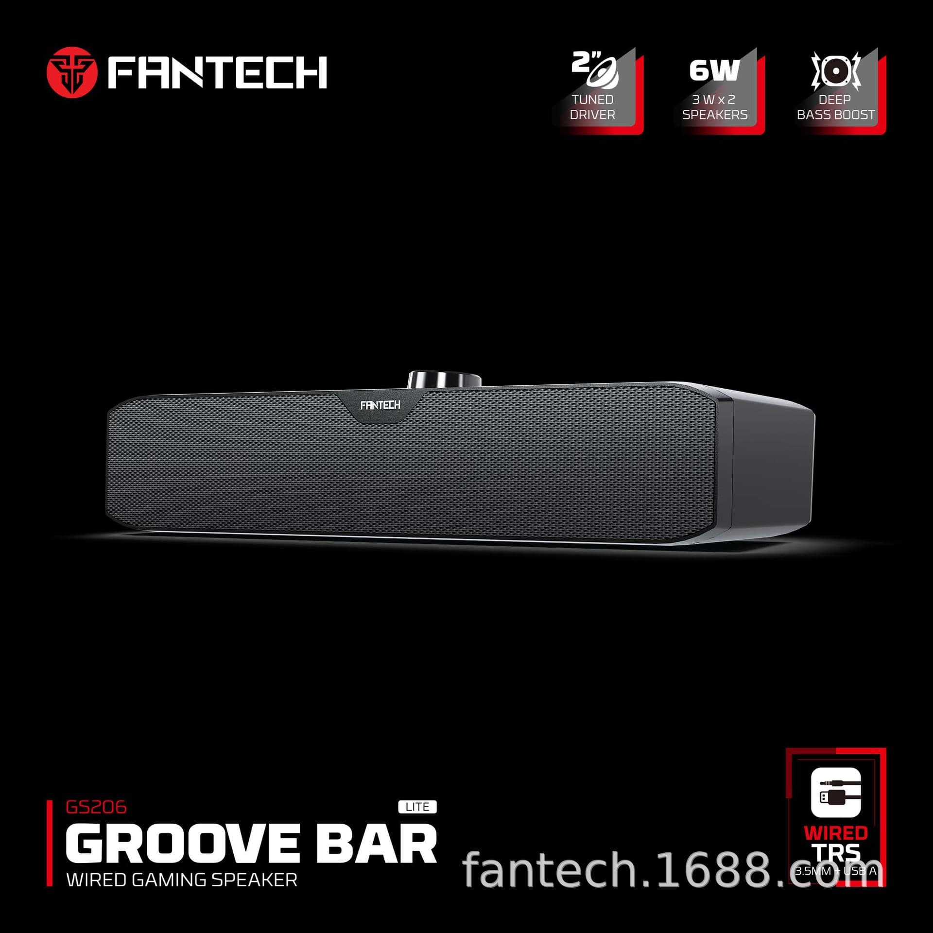 FANTECH GROOVE BAR LITE Wired Gaming Speaker GS206 6W