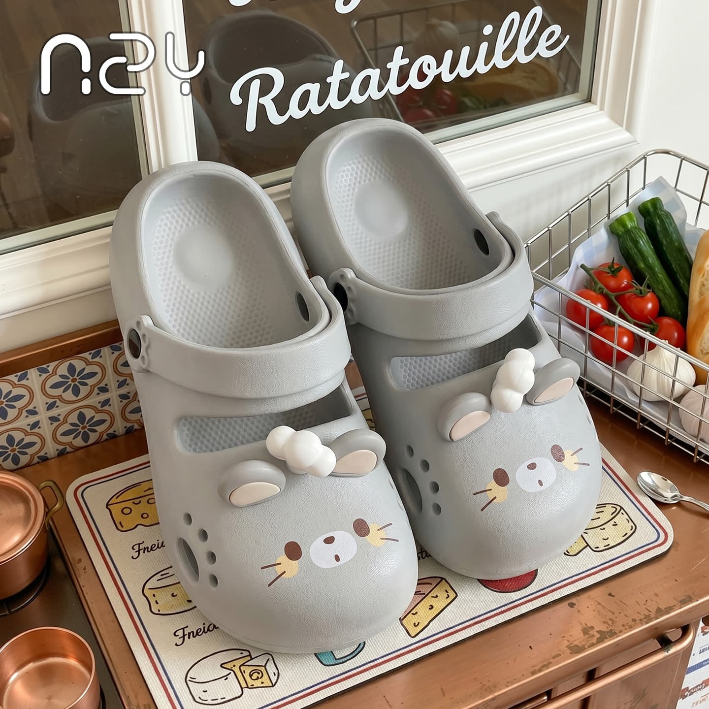 New Cartoon Rat Slippers Summer Soft Sole Cute Sandals Outdoor Beach Comfortable Versatile Casual Sandals for Women