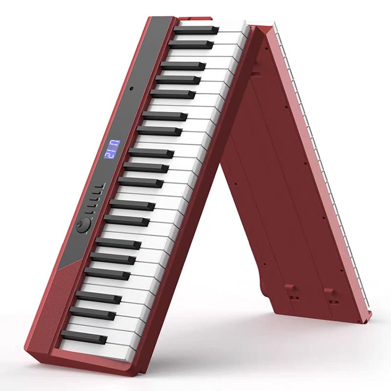 88-key folding electronic piano, portable for beginners, professional exam takers, adults, roll-up keyboard, home use.