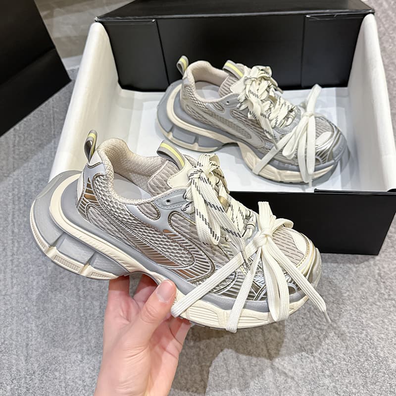 Paris 3xl 9th Generation Dad Shoes Distressed Casual Versatile Women's Thick Sole Inner Increase 2025 Spring and Autumn Dad Shoes