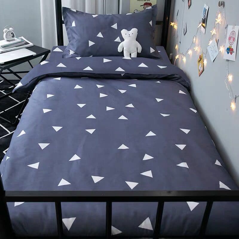 Single Dormitory Bedding Set 3-Piece 1.5m Duvet Cover Student Simple 4-Piece 1.2m Bunk Bed Universal Bedding