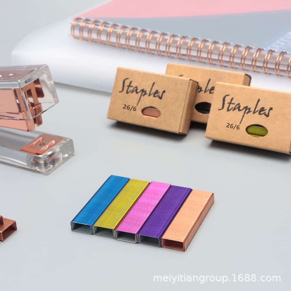 Spot Color Staples 12 26/6 Staples 1000 Pieces Per Box Office Supplies Stationery Staples Wholesale