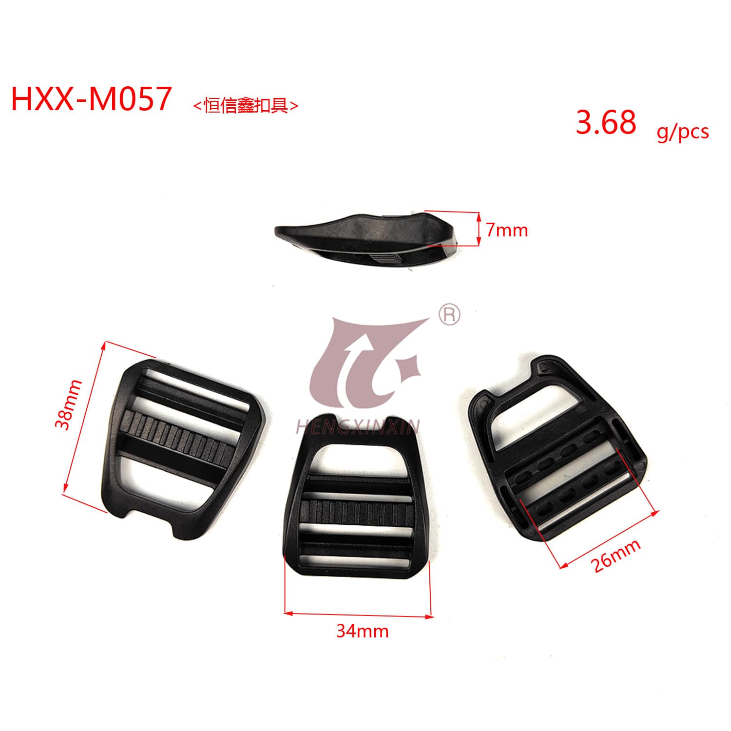 In Stock Plastic Ladder Lock Buckle Plastic Backpack Four-Slot Buckle Factory Direct Shoulder Strap