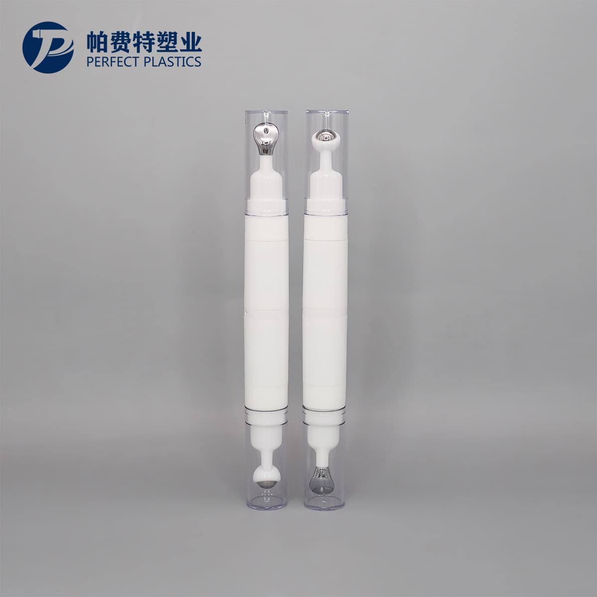 Double-ended steel ball metal massage lotion essence eye cream bottle vacuum bottle cosmetic packaging material factory direct sales
