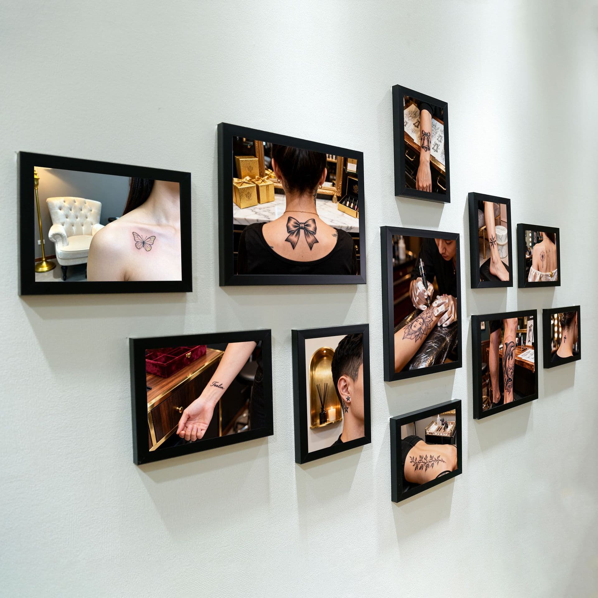 New Trendy Tattoo Frame Poster Creative Hand-drawn Tattoo Wall Art Tattoo Shop Background Wall Decoration Photo Wall