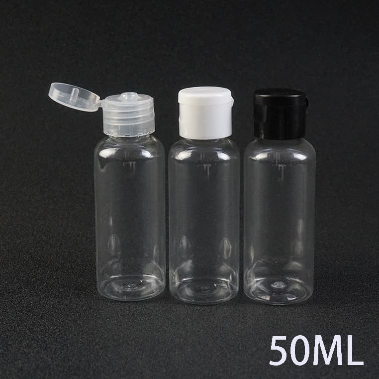 Wholesale 50ml Flip-Top Bottle Transparent Plastic Bottle Lotion Dispenser Bottle Butterfly Cap Hand Soap Gel Packaging Bottle