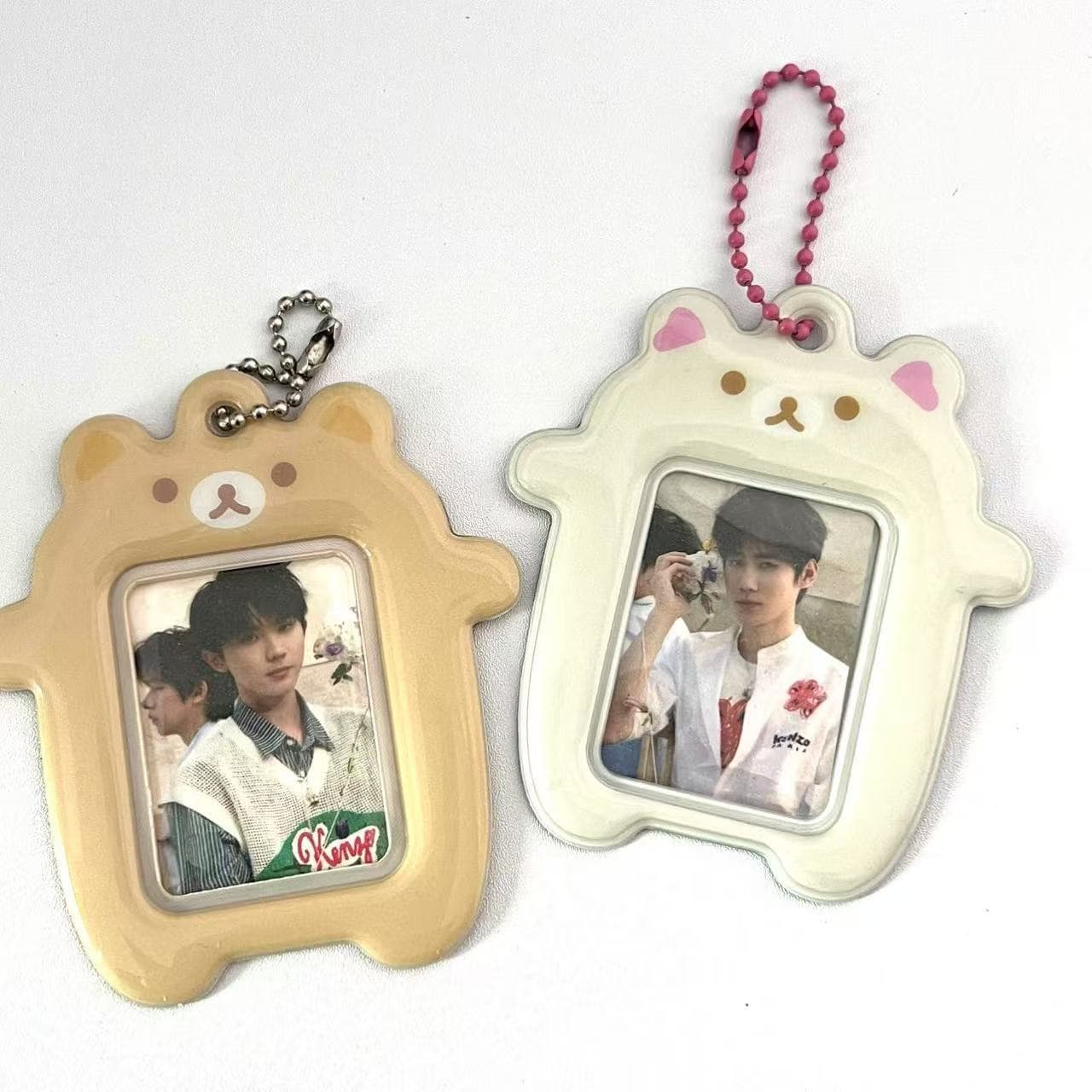 Rilakkuma small 2-inch ID photo card holder hand ledger decoration idol photo pendant