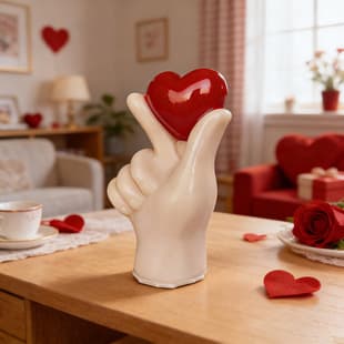 Hand Heart Scented Candle Silicone Mold DIY Valentine's Day Heart Candle Gypsum Resin Drip Oil Mold