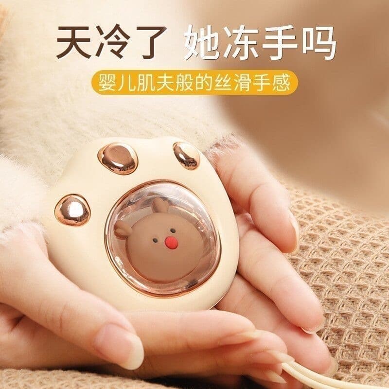 Cat Paw Hand Warmer, Rechargeable Anti-Burst Cat Paw Warmer, Gift for Girls, Student Heating Device and Present