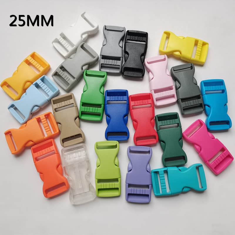 2.5cm Colored Plastic Buckle, Box and Bag Accessory, Backpack Buckle, Fastener, Snap Buckle, Webbing Connector Buckle Hardware