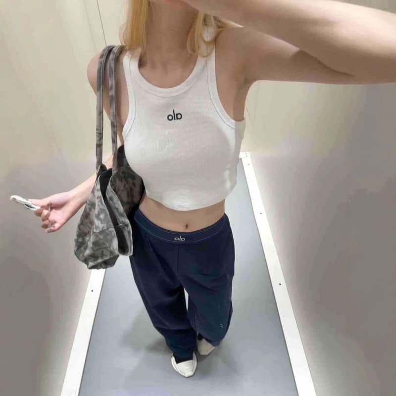 Summer Aloyoga Sports Vest for Women Fitness Top Skin-friendly Breathable Yoga Waist-baring Camisole Backless Vest