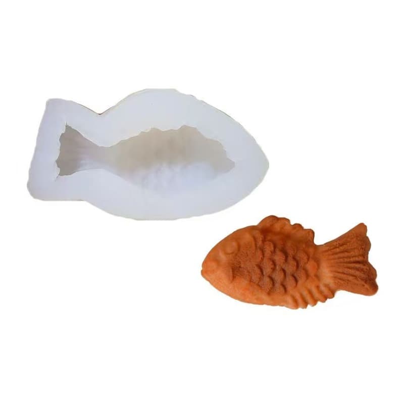 Japanese-style single taiyaki silicone mold, red bean pie chocolate mold, DIY baking mousse cake mold.