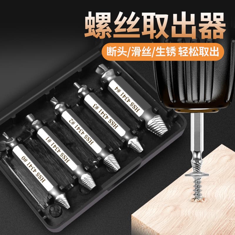 Broken Bolt Extractor Slip Removal Tool Multi-Function Screw Extractor Reverse Thread Broken Bolt Remover