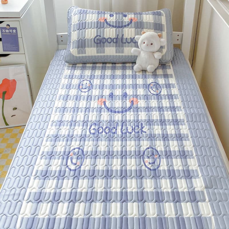 Summer Dorm Latex Cooling Mat Single Bunk Bed Dormitory 0.9m Ice Silk Cooling Mat Foldable Soft Mat