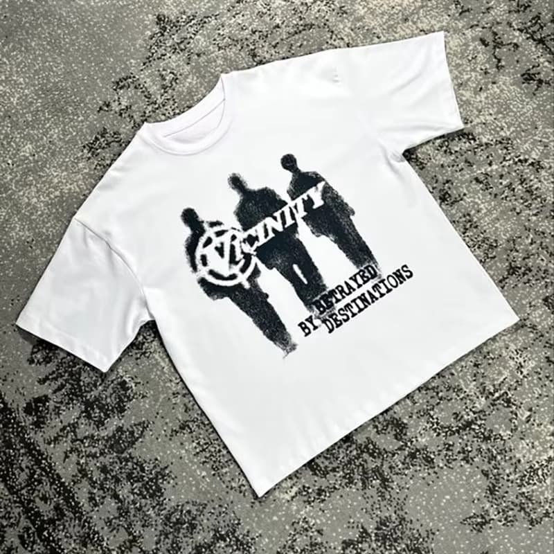 Streetwear Harajuku Hip Hop Men's and Women's T-Shirt Y2K Retro Oversized Short Sleeve T-Shirt Fashion Cotton Punk Retro Aesthetics