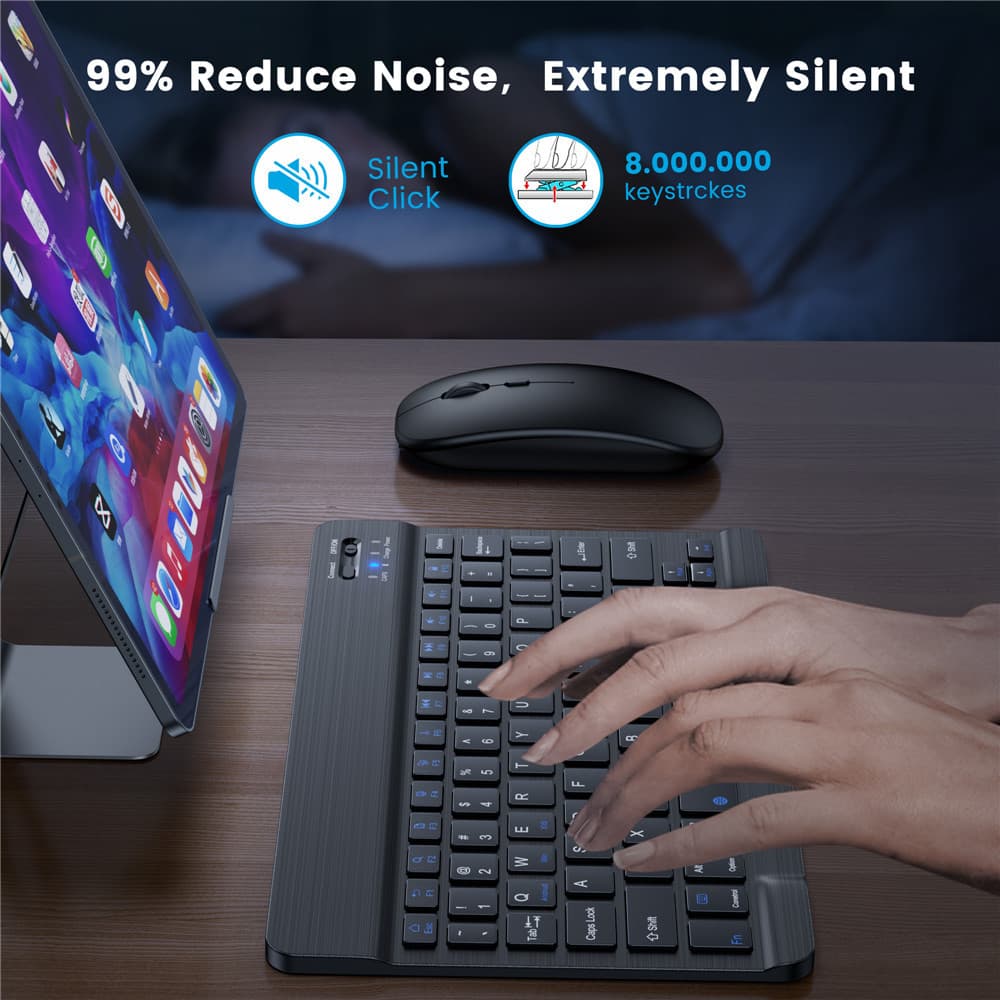 Wireless Bluetooth Keyboard Mouse For Xiaomi Mobile Tablet Digital Computer External Keyboard In Russian Thai Vietnamese