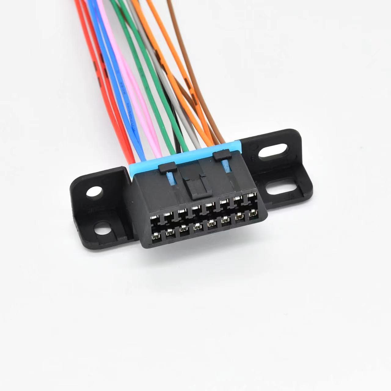 Automotive OBD Diagnostic Port Plug 16-Pin Black, Diagnostic Interface 16-Pin Female Connector OBD Wiring Harness Socket