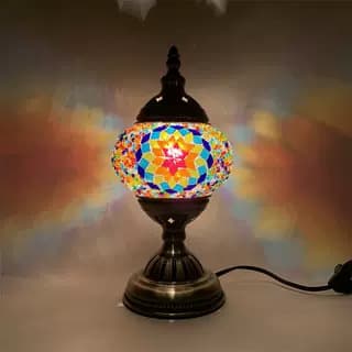 Turkish glass table lamp DIY handmade mosaic patch birthday gift couple parent-child material package