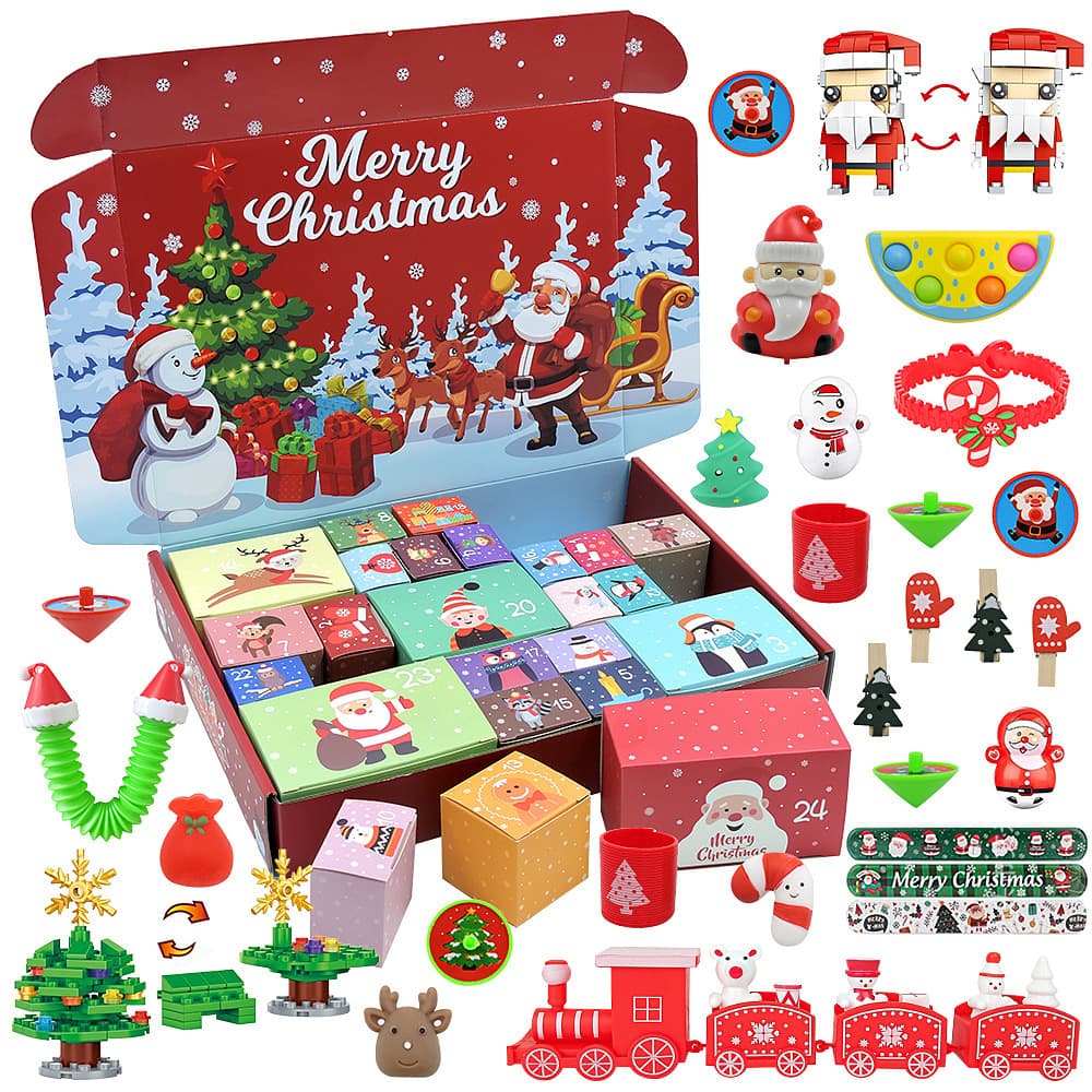 Cross-border Christmas Toy Blind Box Set, Kids Stress Relief Squishy Buns, Christmas Gift Lucky Box