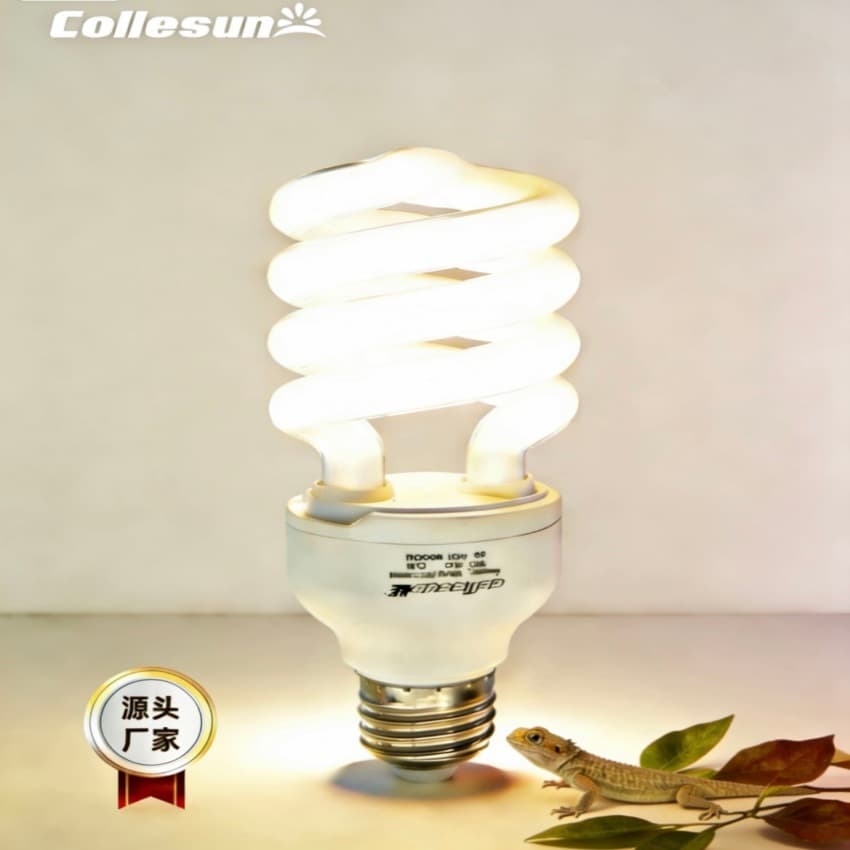 UVB Calcium Lamp for Reptiles Pet Energy-Saving Lamp 13W 26W 10.0 220V Basking Lamp Spiral Light Direct Sales